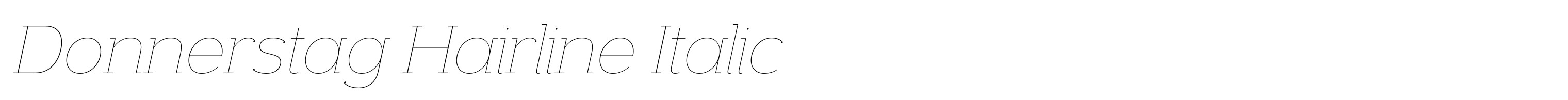 Donnerstag Hairline Italic